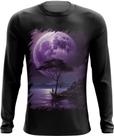 Camiseta Manga Longa Lua Púrpura Luar Roxo Moon Lunar 4 Camiseta Manga Longa Lua Púrpura Luar Roxo Moon Lunar 4