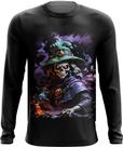 Camiseta Manga Longa Mago da Morte Trevas Magia 7 Camiseta Manga Longa Mago da Morte Trevas Magia 7