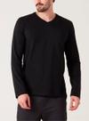 Camiseta Manga Longa Malwee 1000006663 Masculina Gola V Algodão T. P/XGG
