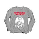 Camiseta Manga Longa Masculina Stranger Things Série Camiseta Manga Longa Masculina Stranger Things Série