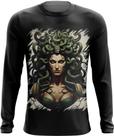 Camiseta Manga Longa Medusa Academia Gym Músculo 4 Camiseta Manga Longa Medusa Academia Gym Músculo 4