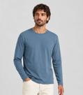 Camiseta Manga Longa Meia Malha Masculina Select Azul
