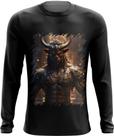 Camiseta Manga Longa Minotauro Criatura Fera Mitologia 5 Camiseta Manga Longa Minotauro Criatura Fera Mitologia 5