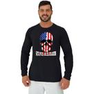 Camiseta Manga Longa Moletinho MXD Conceito American Skull Camiseta Manga Longa Moletinho MXD Conceito American Skull