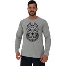 Camiseta Manga Longa Moletinho MXD Conceito Pitbull Gangster Camiseta Manga Longa Moletinho MXD Conceito Pitbull Gangster
