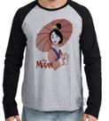 Camiseta Manga Longa Mulan sombrinha