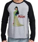 Camiseta Manga Longa Mulan vestido Camiseta Manga Longa Mulan vestido