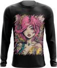 Camiseta Manga Longa Mulher Tatuada Tatoo Style 2