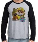 Camiseta Manga Longa Patrulha Canina Rubble
