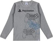 Camiseta Manga Longa PLAYSTATION Meia Malha Menino Malwee 91882