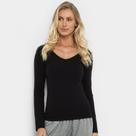 Camiseta manga Longa Preta feminina