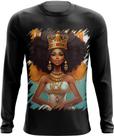 Camiseta Manga Longa Rainha Africana Queen Afric 8 Camiseta Manga Longa Rainha Africana Queen Afric 8