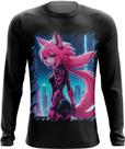 Camiseta Manga Longa Raposa Humanóide Vaporwave 7