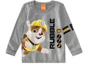 Camiseta Manga Longa Rubble Patrulha Canina Tam 08 - Malwee (10647)