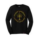 Camiseta Manga Longa Senhor Dos Anéis Gandalf Estampa Dourad Camiseta Manga Longa Senhor Dos Anéis Gandalf Estampa Dourad