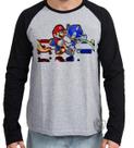 Camiseta Manga Longa Sonic Mário II