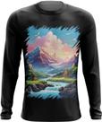 Camiseta Manga Longa Templo Budista Anime Buda 7