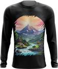 Camiseta Manga Longa Templo Budista Anime Buda 8