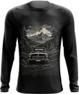 Camiseta Manga Longa Viagem na Floresta Retrô 2 Camiseta Manga Longa Viagem na Floresta Retrô 2