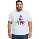 Camiseta Mãos Em Arte Criativa Estampa Personalizada