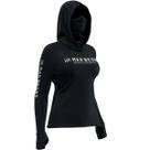Camiseta Mar Negro Feminina X Protect 360 (Preto, Capuz e Buff) Camiseta Mar Negro Feminina X Protect 360 (Preto, Capuz e Buff)