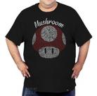 Camiseta Mario Bros Plus Size Cogumelo Game Clássico Anos 80