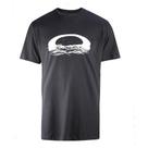 Camiseta Masc Mod Ocean Waves Moon Graphic - Blackout