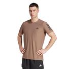 Camiseta masculina Adidas Own The Run, tamanho alto - Trace Brown