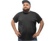 Camiseta Masculina Algodão Plus Size XGG Preta Camiseta Masculina Algodão Plus Size XGG Preta