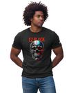 Camiseta Masculina Algodão Premium Caveira - Preta Tamanho:PCor:Preto