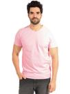 Camiseta Masculina Anistia Gola V Algodão Elastano Fit Rosa Camiseta Masculina Anistia Gola V Algodão Elastano Fit Rosa