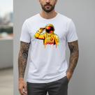 Camiseta Masculina Astronauta Algodão 30.1 Penteado Regular Fit Streetwear Urbana Lifestyle Espacial Criativa Casual Premium
