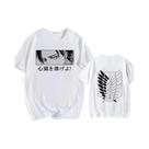 Camiseta Masculina Attack on Titan Eren Yeager Shingeki No Kyojin Anime De Algodão Casual De Verão