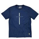 Camiseta Masculina Azul Jesus Cristo Cruz Prata