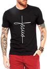 Camiseta Masculina Básica 100% Algodão Jesus Cruz Evangélica
