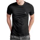 Camiseta Masculina Básica Luck Slim Fit Gola Redonda Treino Exercícios Corrida Esportes Camiseta Masculina Básica Luck Slim Fit Gola Redonda Treino Exercícios Corrida Esportes