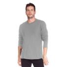 Camiseta Masculina Básica Manga Longa Comfort Cinza