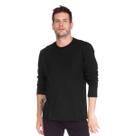 Camiseta Masculina Básica Manga Longa Comfort Preta