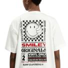 Camiseta masculina Baw X Smiley Record off white Camiseta masculina Baw X Smiley Record off white