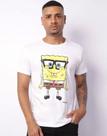 Camiseta Masculina Bob Esponja Personagem em Algodão Confortável Manga Curta Gangster Camiseta Masculina Bob Esponja Personagem em Algodão Confortável Manga Curta Gangster