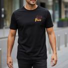 Camiseta Masculina Born To Fight Algodão Premium Preta Camisa Estampada Treino Boxe Luta Cor:PretoTamanho:M