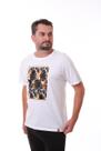 Camiseta Masculina Branca Estampa Tropical Camiseta Masculina Branca Estampa Tropical