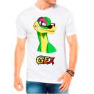 Camiseta Masculina Branca Gex Jacaré jogos games Camiseta Masculina Branca Gex Jacaré jogos games