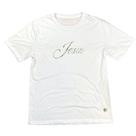 Camiseta Masculina Branca Jesus dourado