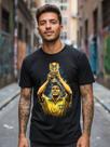 Camiseta Masculina Brasil Futebol Jogador Campeão Estampa Troféu Visual Impacto Toque Macio