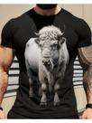 Camiseta Masculina Búfalo Branco 100% Algodão