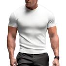 Camiseta Masculina Canelada Manga Curta Slim Premium Camiseta Masculina Canelada Manga Curta Slim Premium