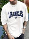 Camiseta Masculina Casual Algodão Estampa Los Angeles Basica