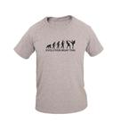 Camiseta Masculina Casual Algodão Manga Curta Evolution Muay