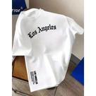 Camiseta Masculina Casual de Algodão com Estampa de Los Angeles Modelagem Regular